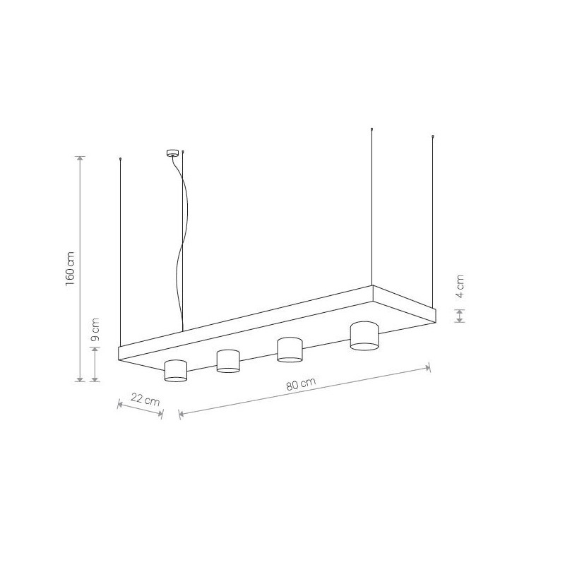 Suspension luminaire PLANT GU10 - blanc