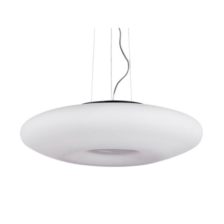 Lampe en suspension abat jour Design PIRES 60 E27 4x60W blanc, chrome