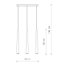 Lampe Suspendue design QUEBECK III GU10 - blanc