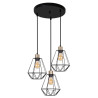 Suspension industrielle Design PRIMO 3xE27 - noir