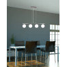 Suspension luminaire RAISA 4xG9 - chrome / blanc