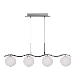 Lampe Suspendue design RAMON 4xG9 - chrome / blanc