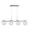 Lampe Suspendue design RAMON 4xG9 - chrome / blanc