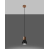 Luminaire Industriel Suspension QUBIC E27 - noir / bois