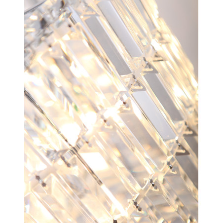 Lampe suspendue PUCCINI 11xE14 - chrome / transparent Cristal