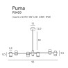 Suspension luminaire PUMA 6xGU10 - noir / bois