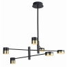 Luminaire Design suspendue PUMA LED 6x7W 3000K - noir / or