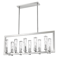 Lampe suspendue OXFORD 10xE14 nkiel / transparent Cristal