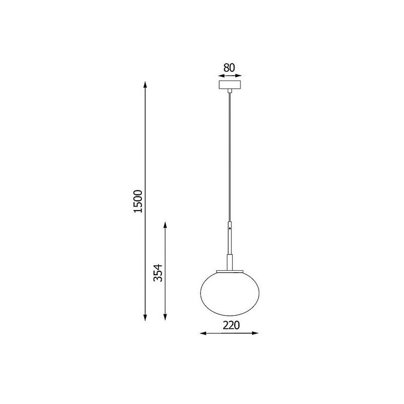 Suspension design OVO 220 E27 - câble de signal blanc blanc