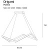 Lampe Design suspendue ORIGAMI LED 50W 3000K - blanc