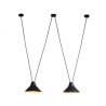 Suspension industrielle PERM 2 E27 - noir / or