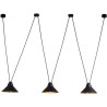 Luminaire Industriel Suspension PERM 3 E27 - noir / or