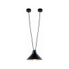 Suspension industrielle PERM E27 - noir / or