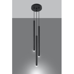 Lampe Suspendue design PASTELO 3P G9 - noir