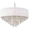 Lampe suspendue SINGAPOUR 9xE14 - blanc Cristal
