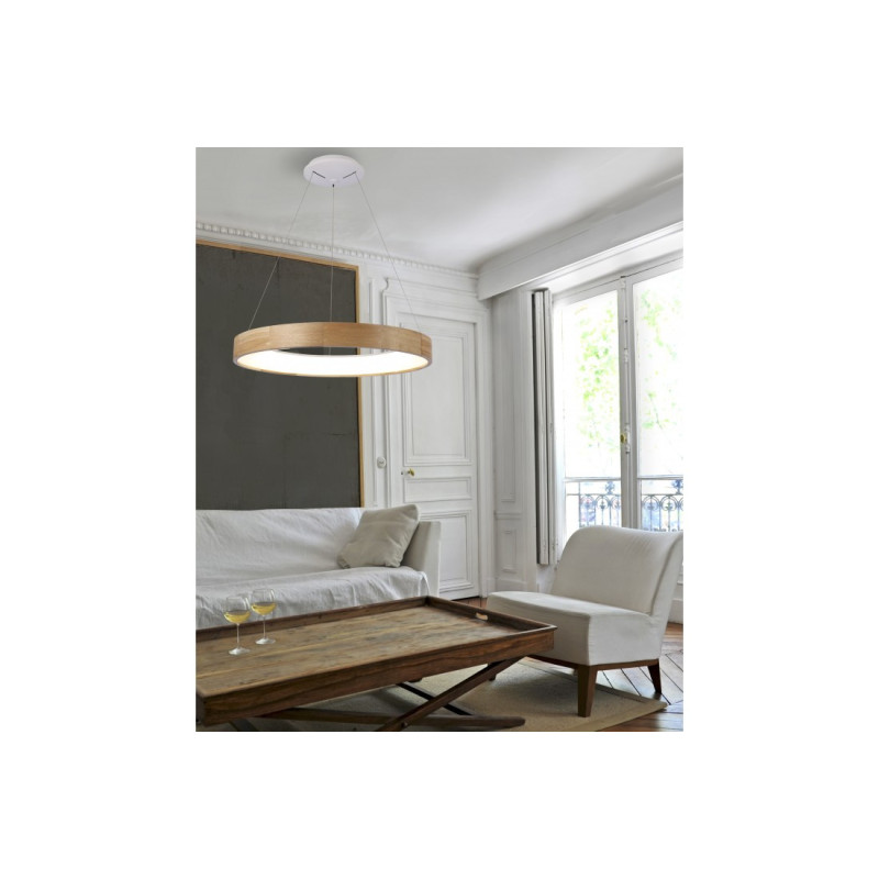 Luminaire Design suspendue SILVAM 65 LED 50W - bois exotique