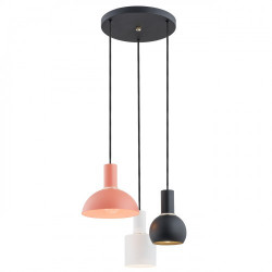 Lampe Suspendue design SINES 3xE27 - noir / multicolore