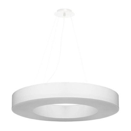 Lampe en suspension abat jour Design SATURNO SLIM 70cm 6xE27 - blanc