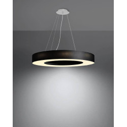 Lampe Suspendue avec abat-jour SATURNO SLIM 70cm 6xE27 - noir