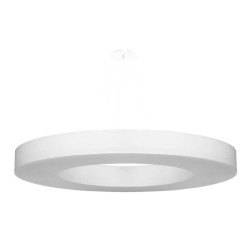 Lampe Suspendue avec abat-jou SATURNO SLIM 90cm 8xE27 - blanc