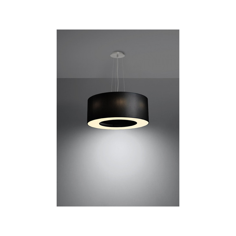 Lampe Suspendue avec abat-jour SATURNO 50cm 5xE27 - noir