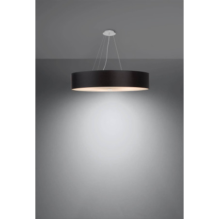 Lampe en suspension abat jour Design SKALA 80cm 6xE27 - noir