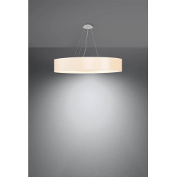 Lampe en suspension abat jour Design SKALA 90cm 6xE27 - blanc