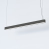 Lampe Design suspendue SOFT LED T8 120x6 22W 3000K - graphite