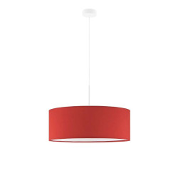 Lampe en suspension abat jour Design SINTRA Ø60 E27 - blanc / rouge