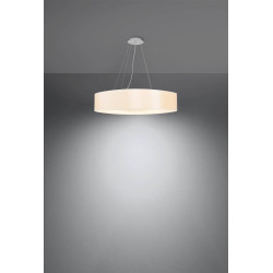 Lampe Suspendue avec abat-jour SKALA 60cm 5xE27 - blanc