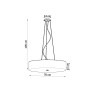 Lampe en suspension abat jour Design SKALA 70cm 6xE27 - noir