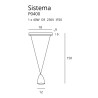 Lampe Suspendue design SISTEMA G9 - noir