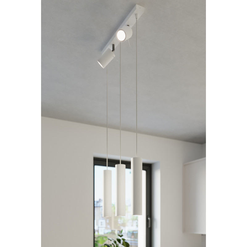 Suspension luminaire design RING 5xGU10 - blanc