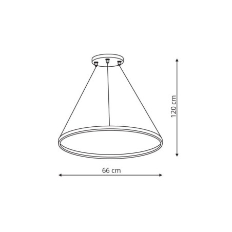 Lampe Design suspendue RING L LED 48W 3000K - noir