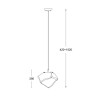 Suspension luminaire ROCK E27 - chrome / transparent