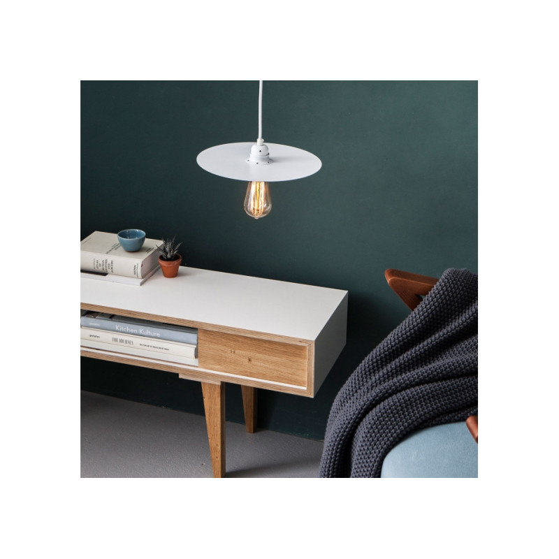 Luminaire Industriel Suspension ROCK Loft E27 - blanc