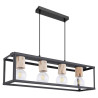 Suspension industrielle Design RETRO 4xE27 - noir