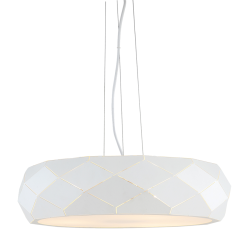 Lampe en suspension abat jour Design REUS 3xE27 - blanc