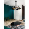 Suspension industrielle Design RENO 4xE27 - noir / cuivre