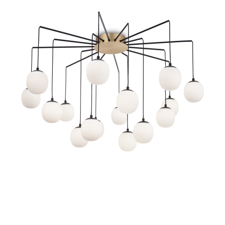 Lampe Suspendue design RHAPSODY SP16 16xG9 - noir / blanc