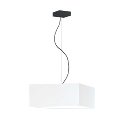 Lampe en suspension abat jour Design SANGRIA E27 - noir / blanc