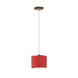 Lampe Suspendue avec abat-jou SALLO E27 - or / rouge