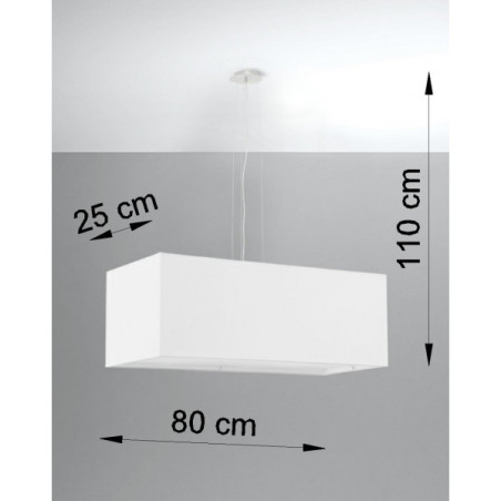Suspension luminaire SANTA BIS 3xE27 - blanc