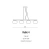Suspension design RUBIC 4 G9 4x40W chromé