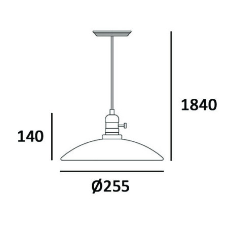 Luminaire Industriel Suspension ROTTERDAM E27 blanc