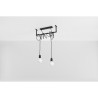 Suspension industrielle Design SALAMANQUE 2xE27 - noir