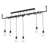 Suspension industrielle SALAMANQUE 6xE27 - noir