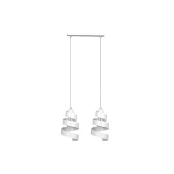 Suspension luminaire design SAGA 2 BLANC 2xE27 - blanc