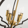 Lampe Suspendue industrielle NASHVILLE V 5xE14 - noir / or