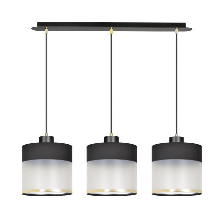 Lampe Suspendue design MUTO 3 NOIR 3xE27 - noir